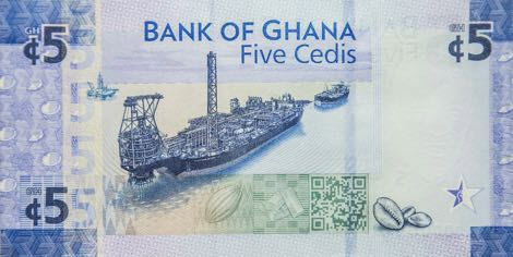 P43 Ghana 5 Cedis Year 2017 (Comm.)